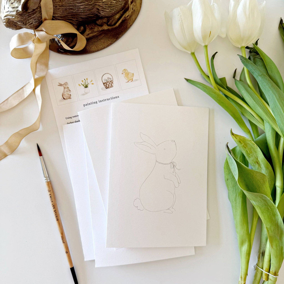 Emily Lex Studio - Easter Paintable Watercolor Notecard Set