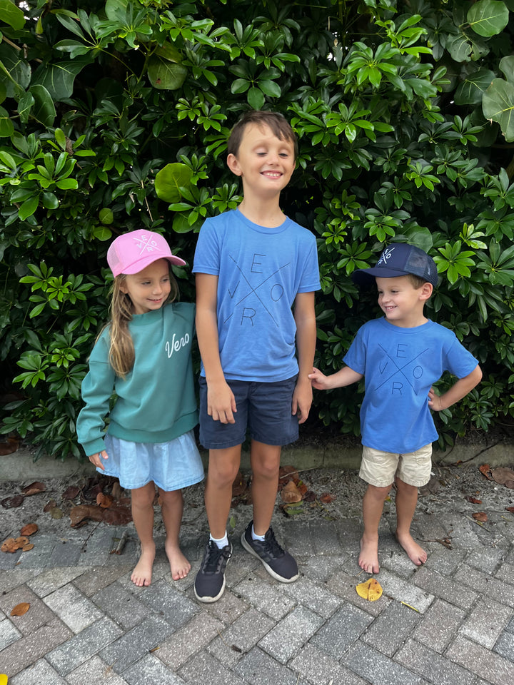 Vero Kids Foam Trucker Hat - Pink &amp; White