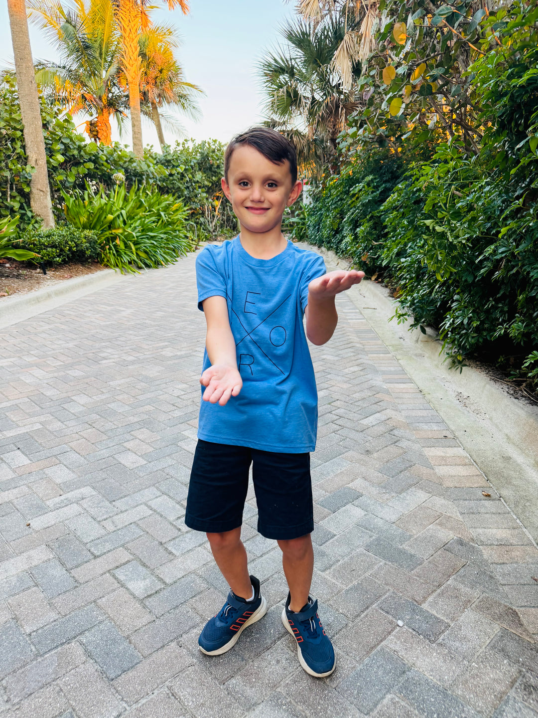 Vero Toddler Tee Shirt - Cornflower and Navy