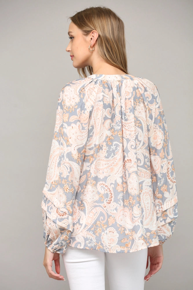 Paisley Print Blouse