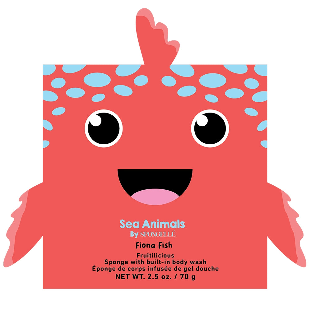 Body Wash Infused Sponge Animals (2.5 oz) | Fiona Fish 9/1
