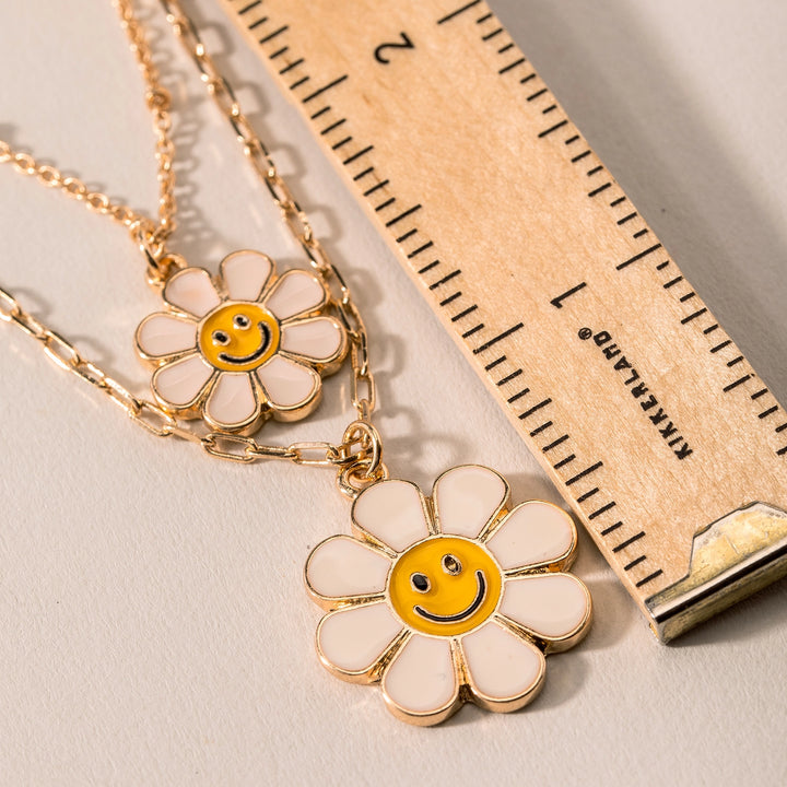Mama + Mini Pink Flower Necklace