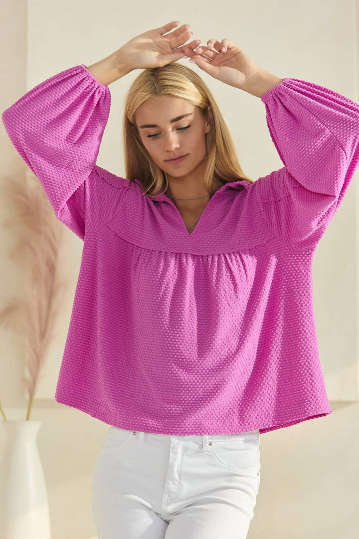 Susan Stretch Knit Top - Orchid