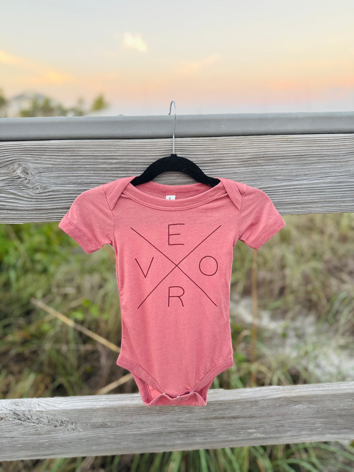 Vero Onesie - Mauve & Wine