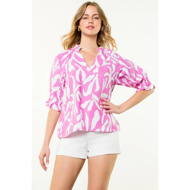 Andie Pink Print Top