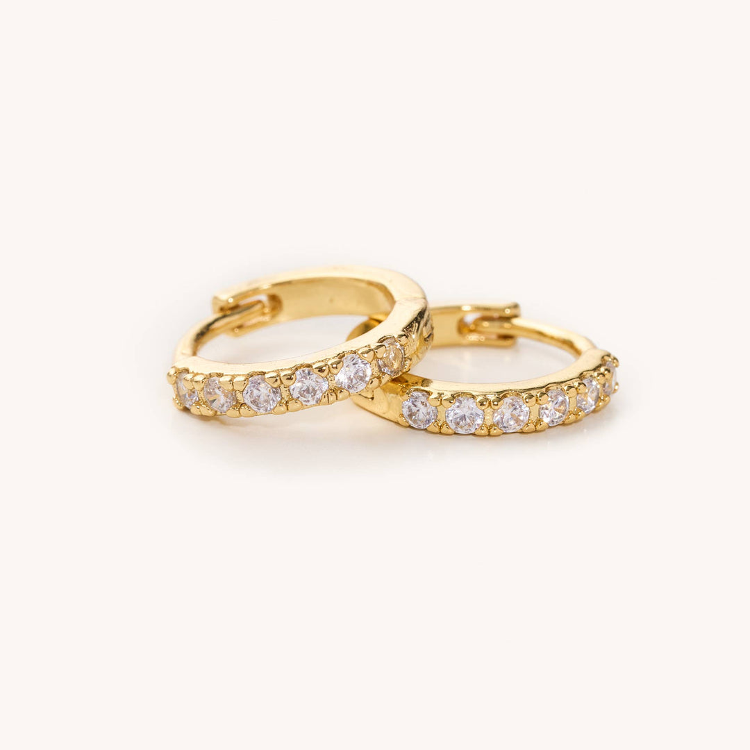 Nikki Smith Designs - Gold Crystal Huggies