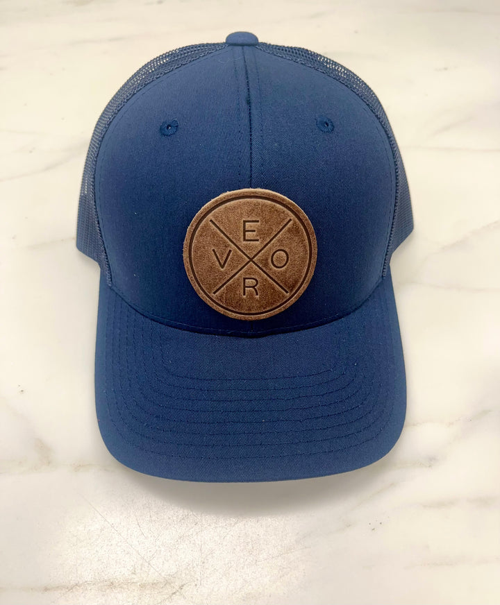 Vero Hat - Leather Patch Navy