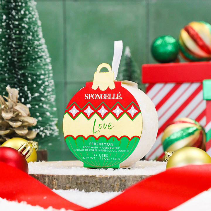 Spongellé - Love - Persimmon Holiday Ornament Buffer Christmas Stocking 