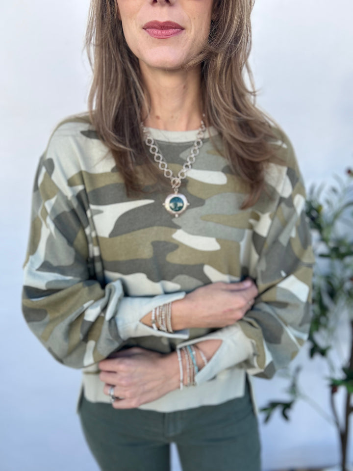 DEAR JOHN - Trenton Sweater Riviera Camo