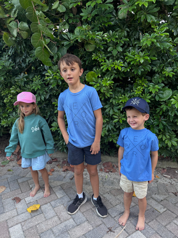 Vero Kids Foam Trucker Hat - Navy &amp; White