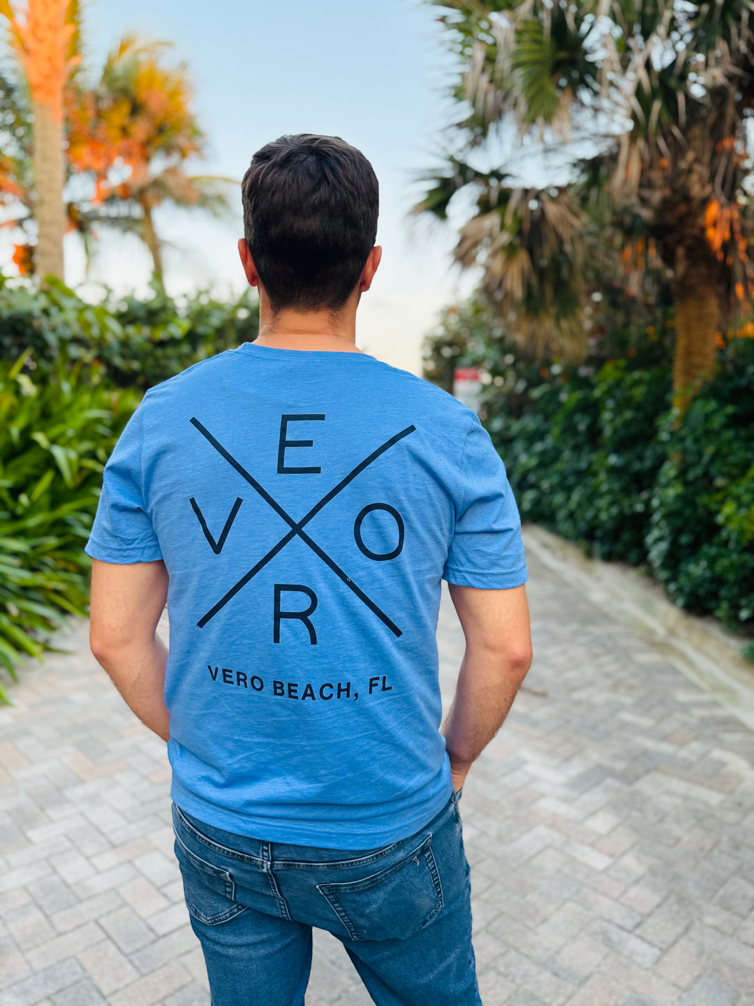 Vero T-Shirt - Adult, Cornflower & Navy