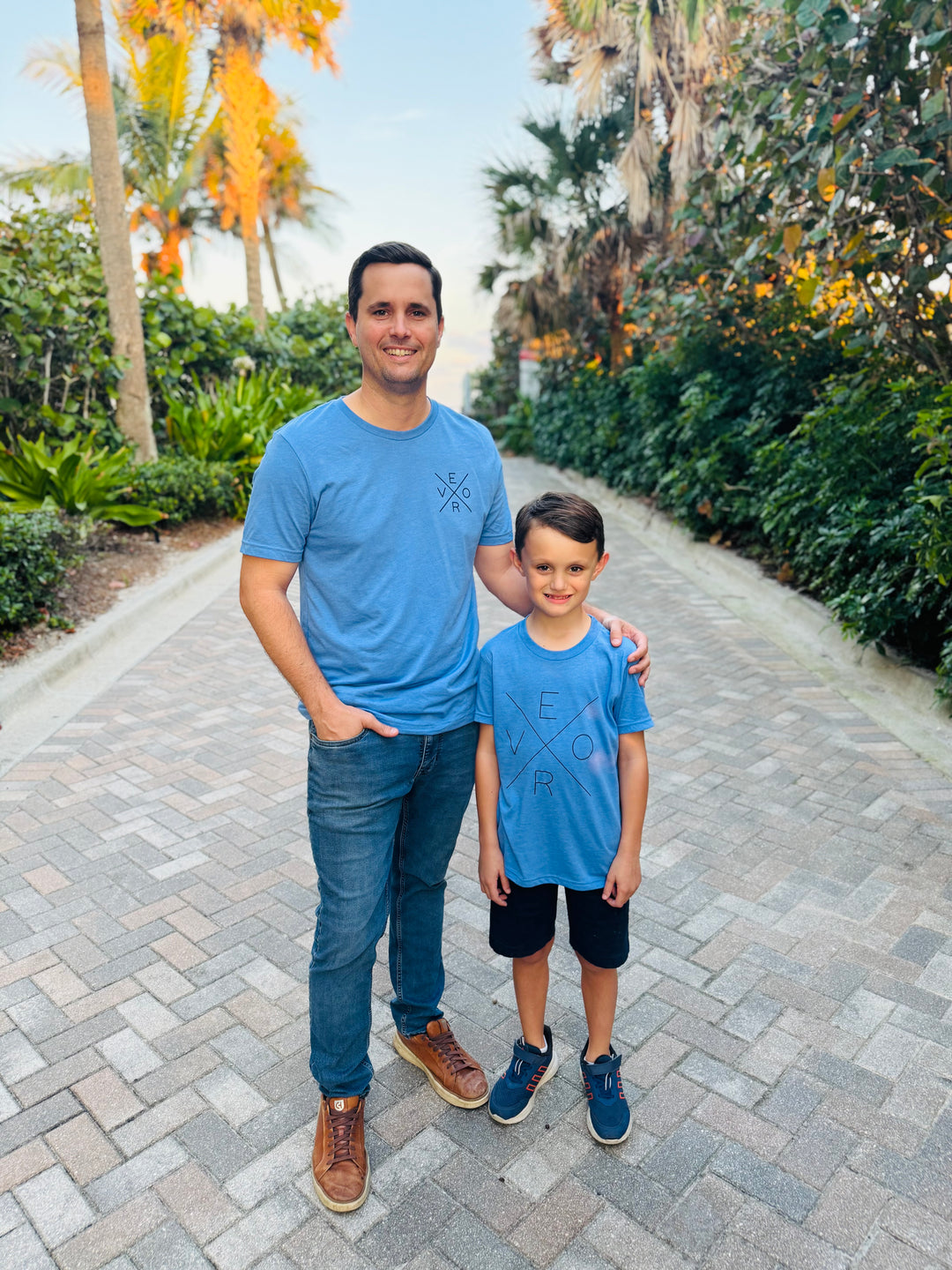 Vero Toddler Tee Shirt - Cornflower and Navy