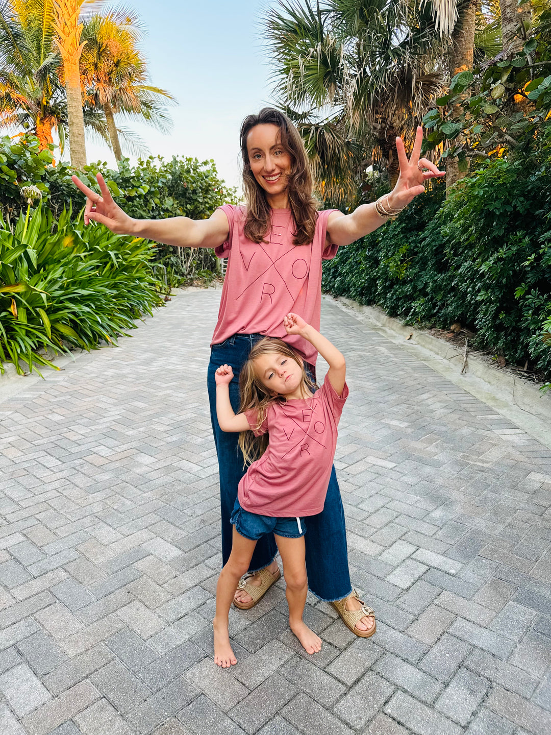 Vero Muscle Tee - Mauve & Wine