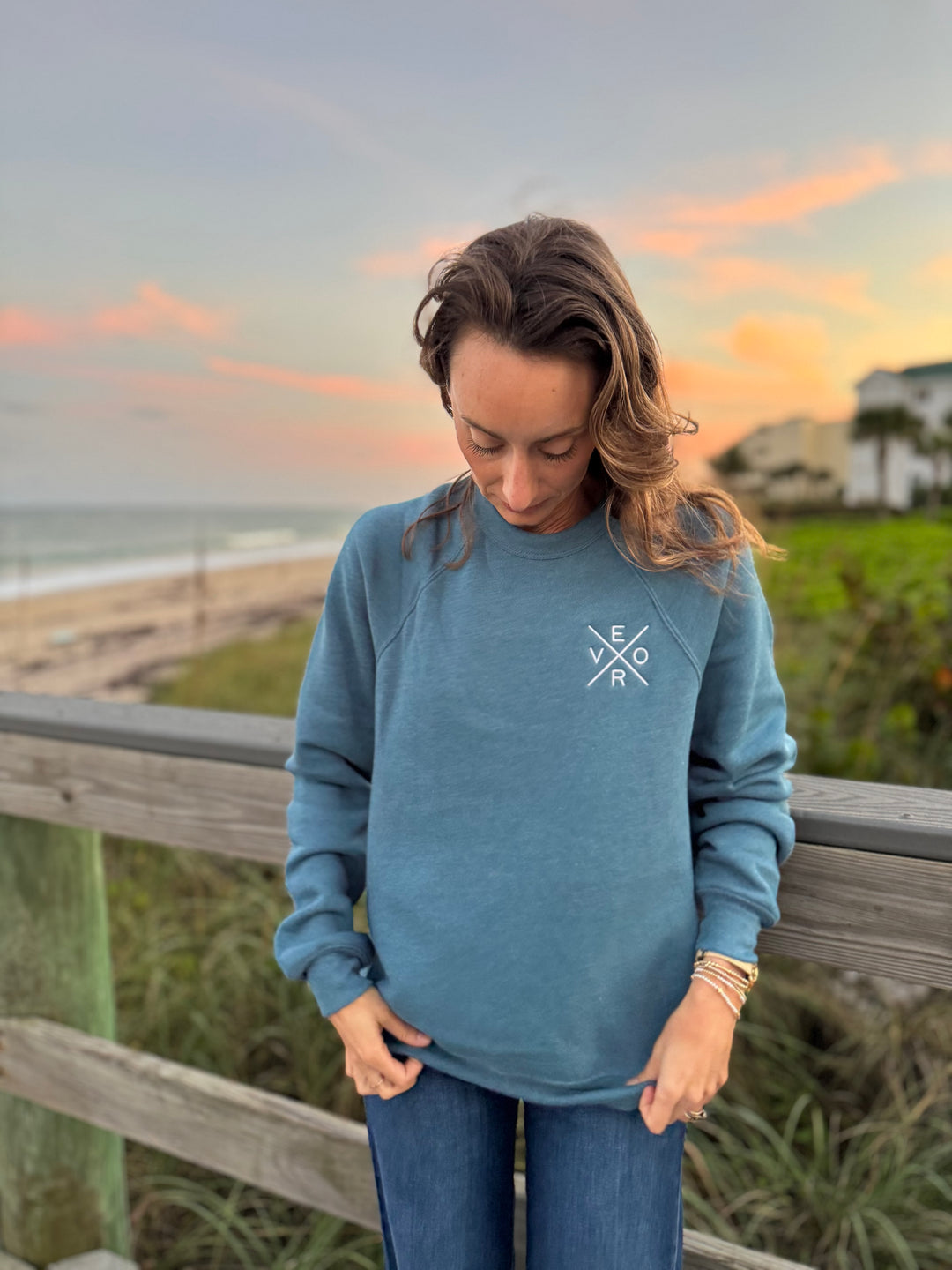 Vero Heather Deep Teal Sweatshirt