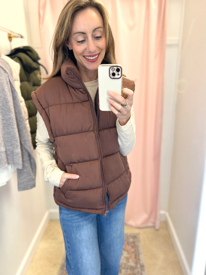 Hot Chocolate Puffer Vest