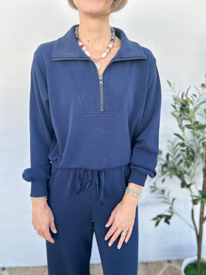Sunday Skies Half-Zip in True Navy