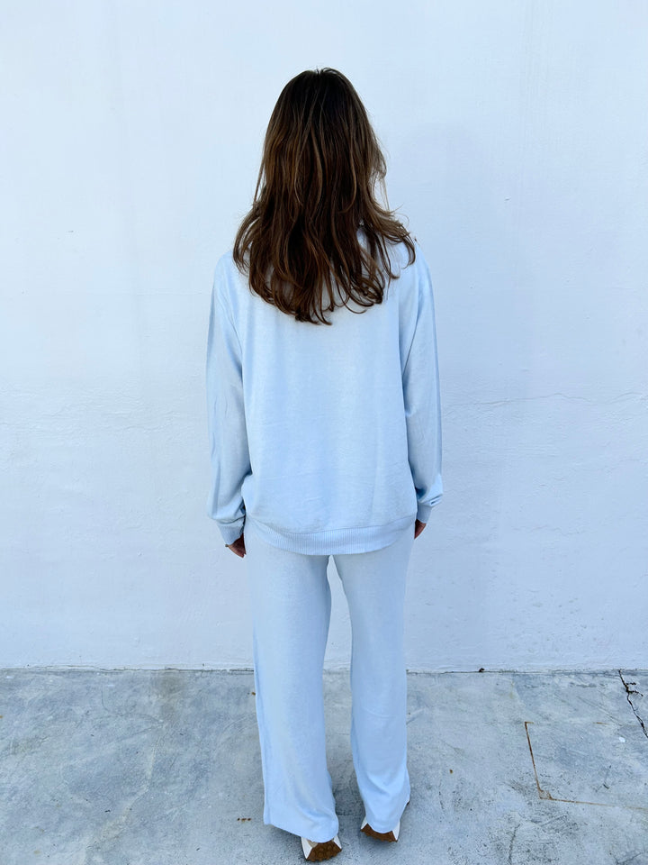 Vero Super Soft Straight Leg Joggers - Sky Blue