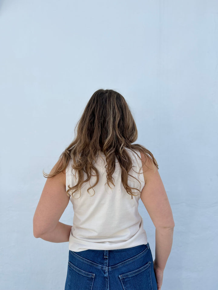 Vero Sleeveless Tank - Cream