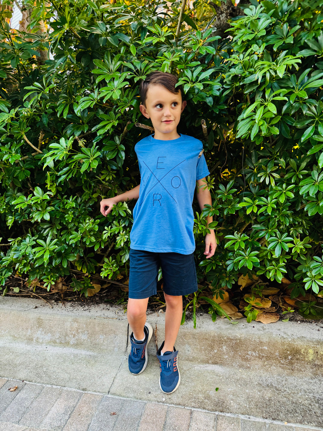 Vero Toddler Tee Shirt - Cornflower and Navy