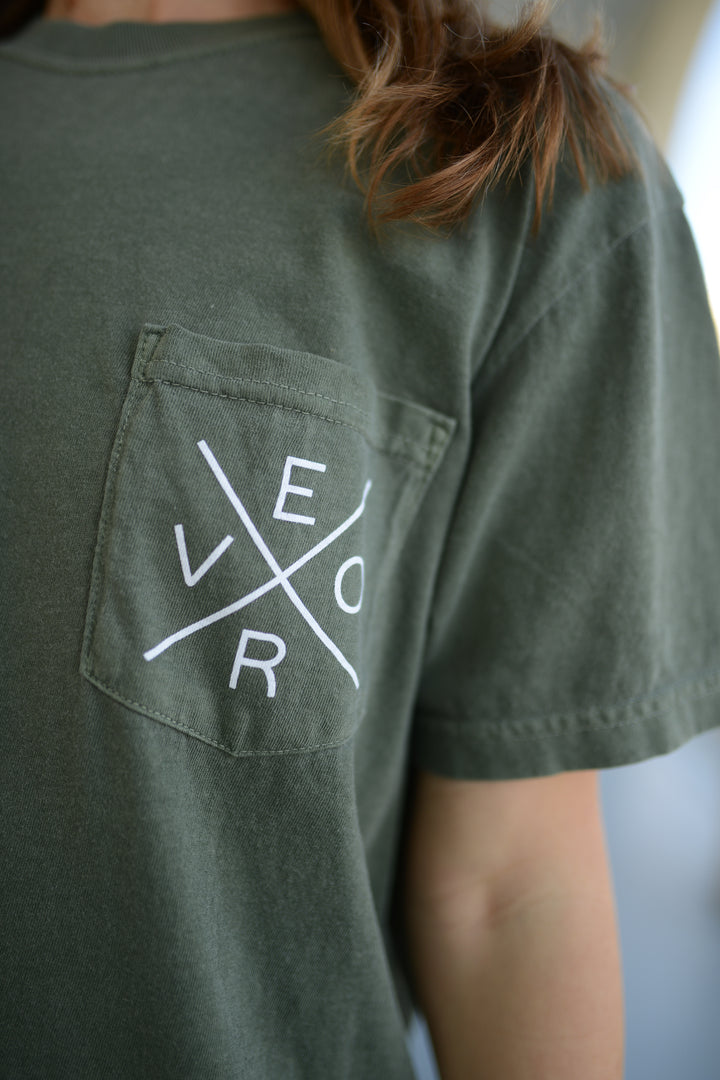 Vero Pocket Tee, Olive Green