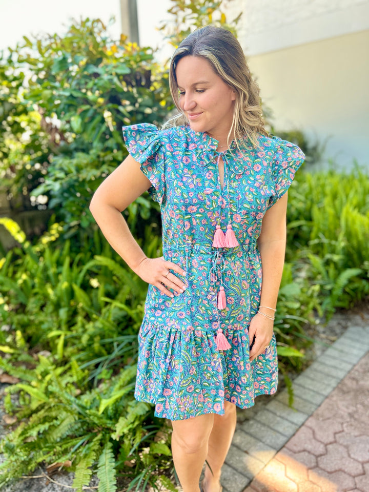 "The Caroline - Blue & Pink" by Leighton Ann