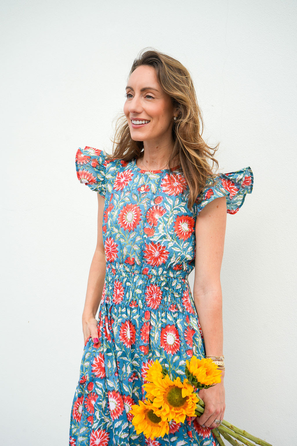 "The Allison - Teal & Crimson" by Leighton Ann