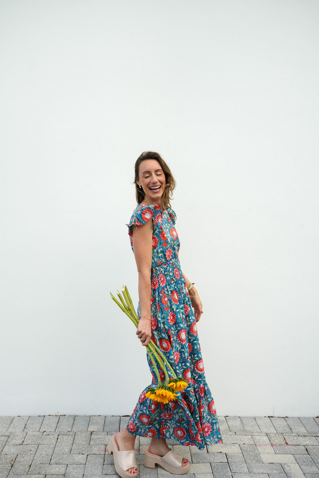 "The Allison - Teal & Crimson" by Leighton Ann