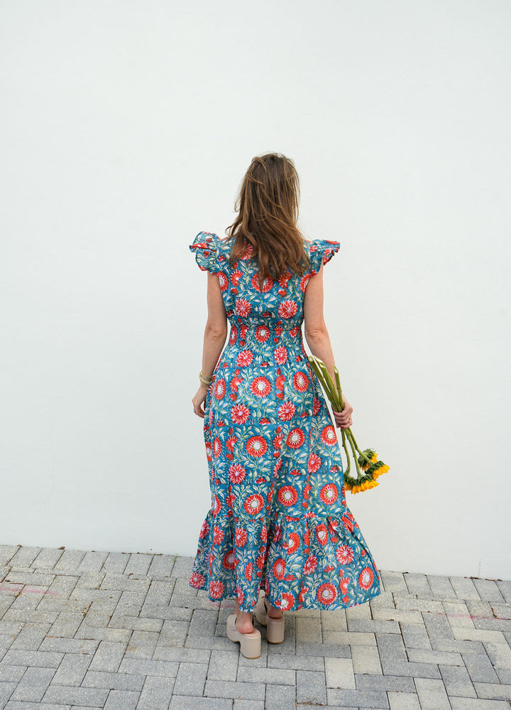 "The Allison - Teal & Crimson" by Leighton Ann