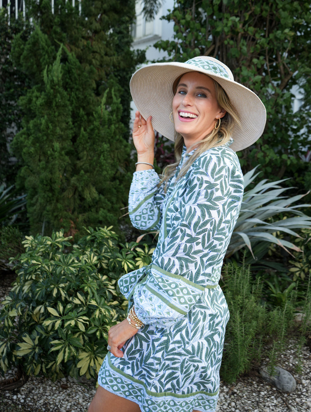 "The Natalie - Olive & White " by Leighton Ann