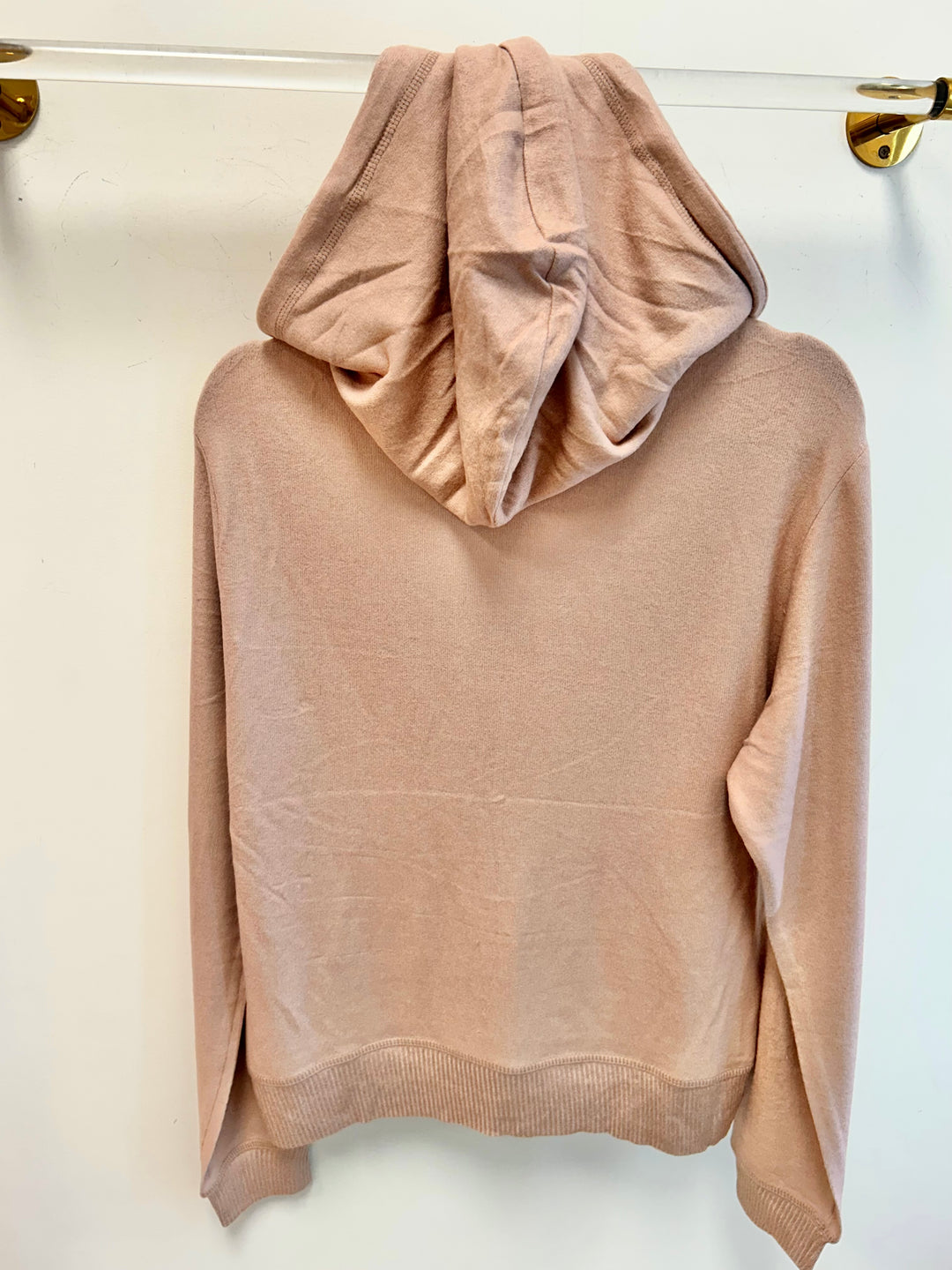Vero Super Soft Zip Up - Taupe and White