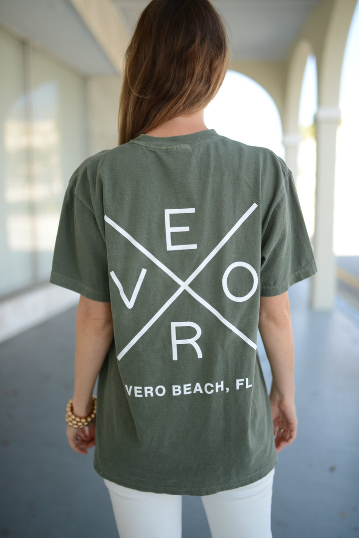 Vero Pocket Tee, Olive Green