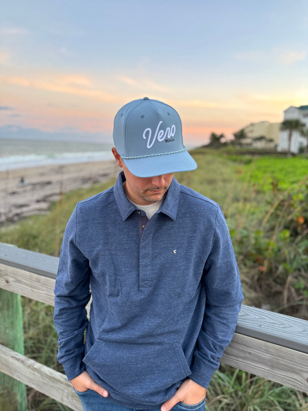 Vero Performance Rope Hat - Ocean Grey