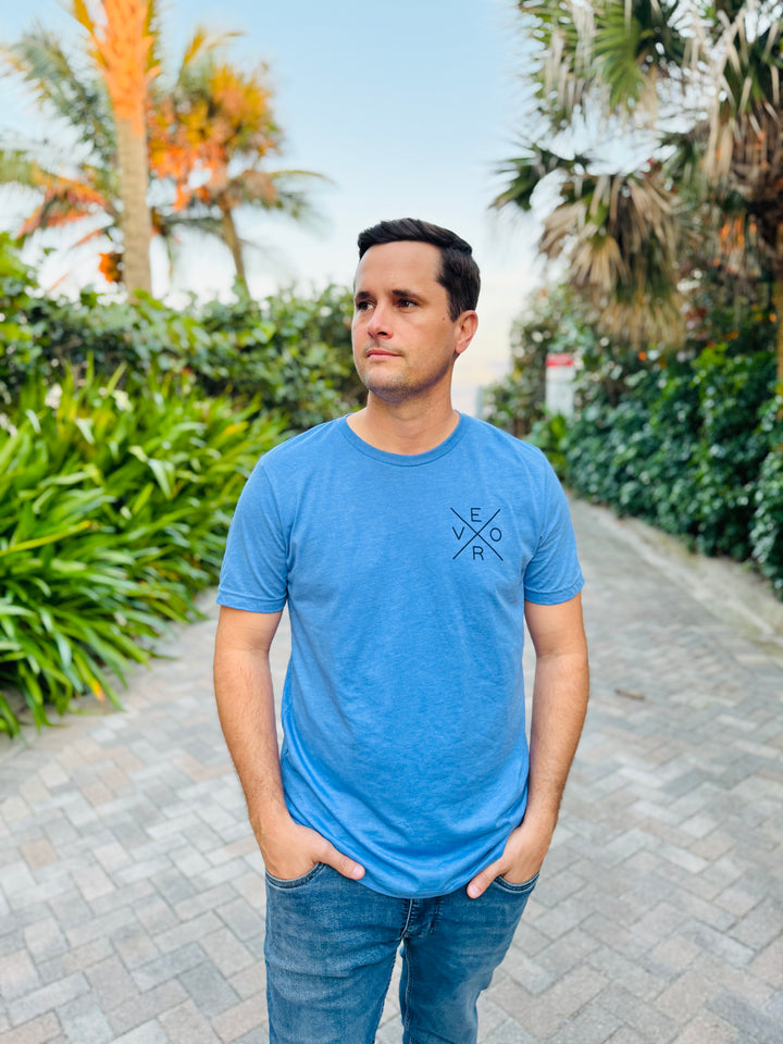 Vero T-Shirt - Adult, Cornflower & Navy