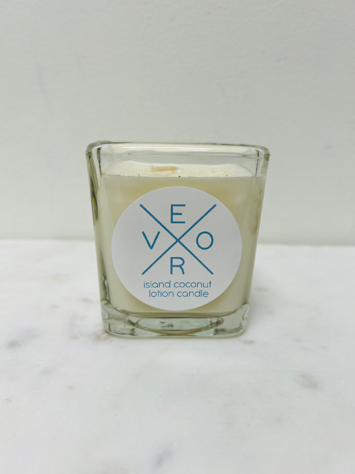 The VERO Candle Glass - Island Coconut Lotion Candle