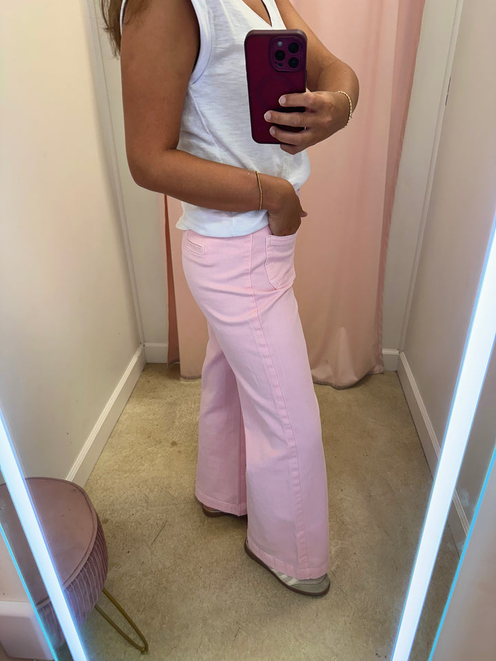 Ballet Slippers Pink Denim