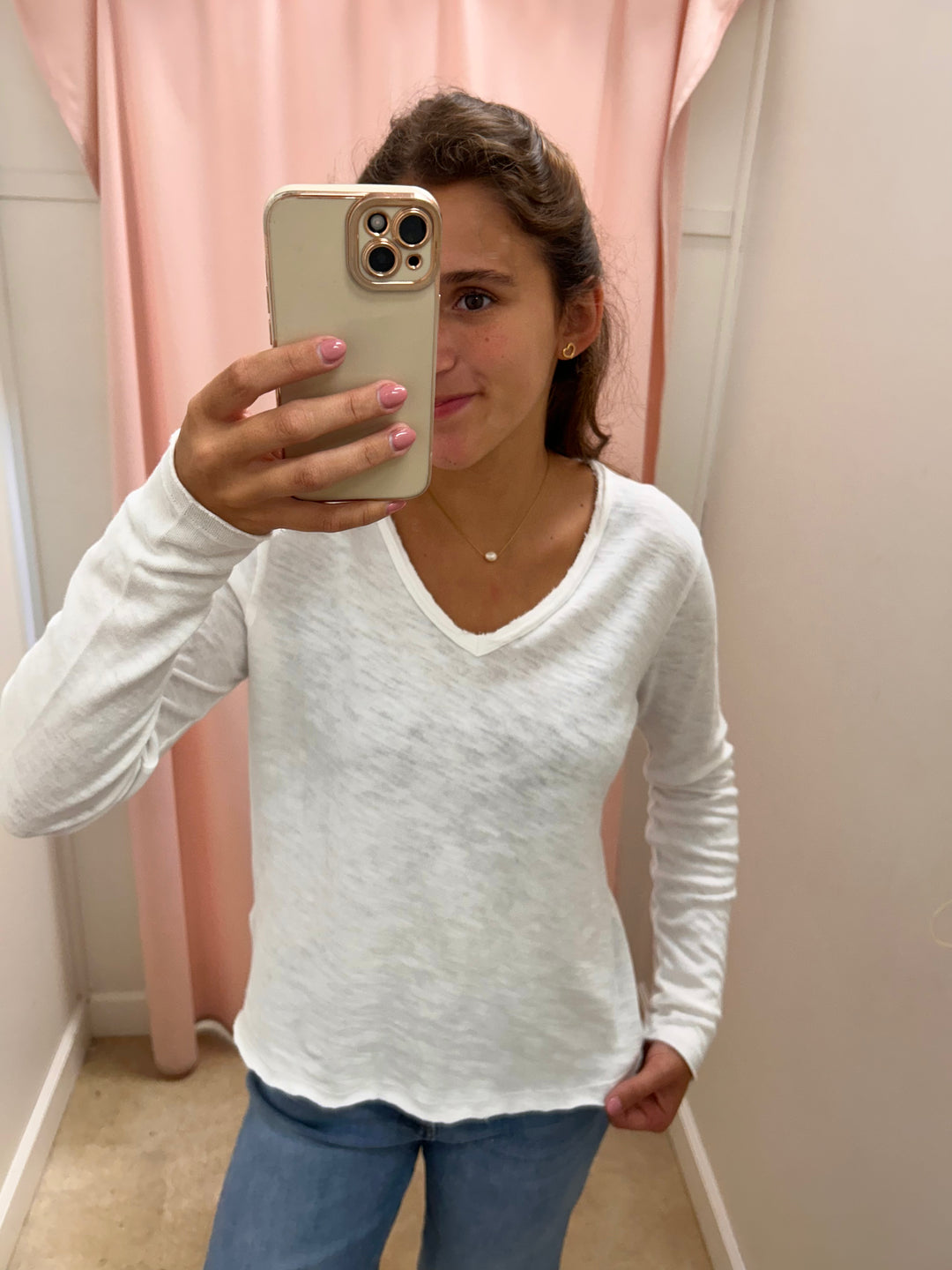 DEAR JOHN - Vanya Long Sleeve Tee - White