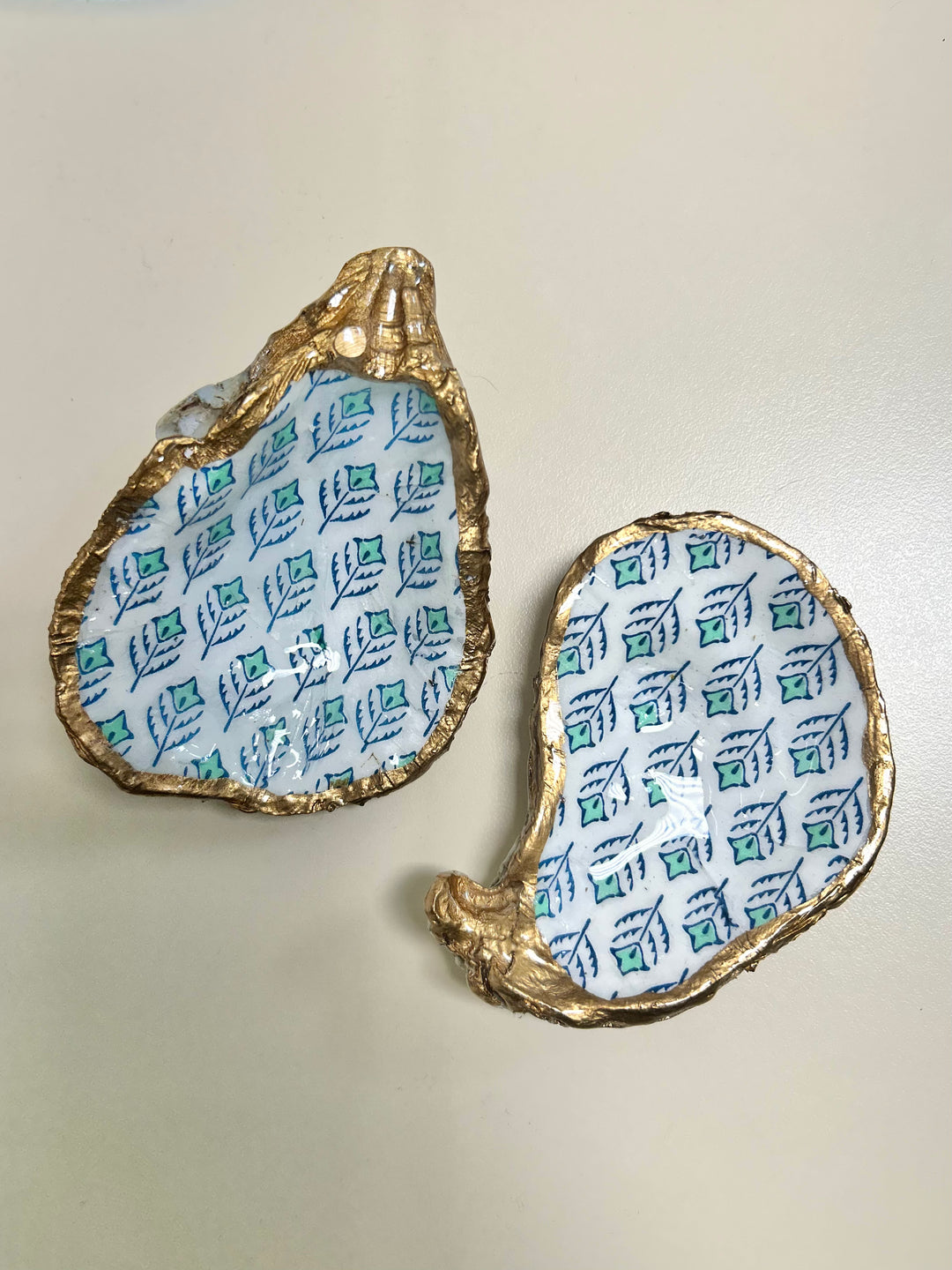 Gilded Oyster Shell Jewelry Dish - Medium