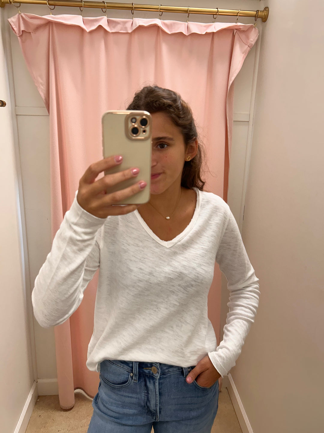 DEAR JOHN - Vanya Long Sleeve Tee - White