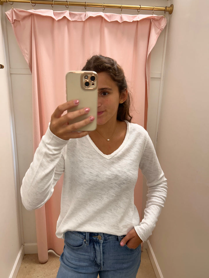 DEAR JOHN - Vanya Long Sleeve Tee - White