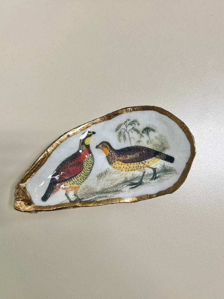 Gilded Oyster Shell Jewelry Dish - Medium