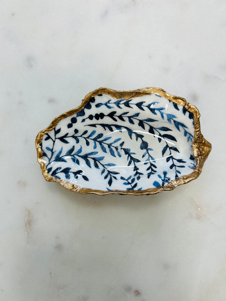 Gilded Oyster Shell Jewelry Dish - Medium