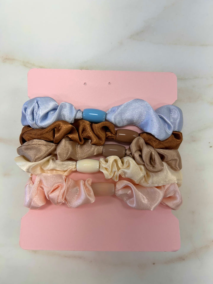 Seashell Satin Scrunchy