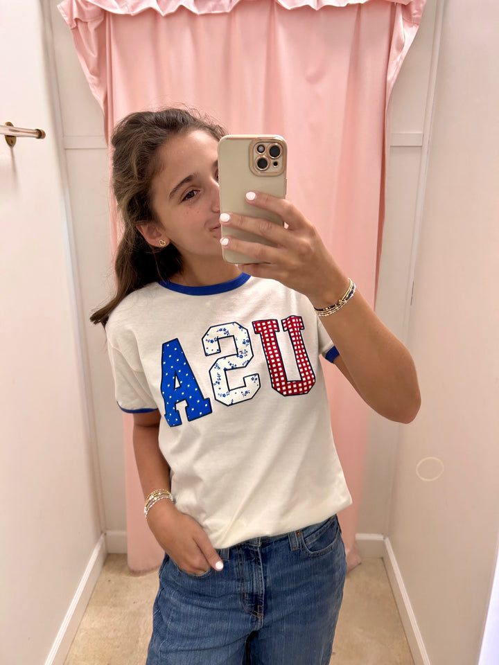 USA Mix-and-Match Letter - Ringer Graphic Top