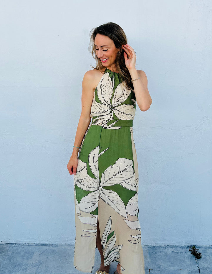 Autumn Nights Halter Dress