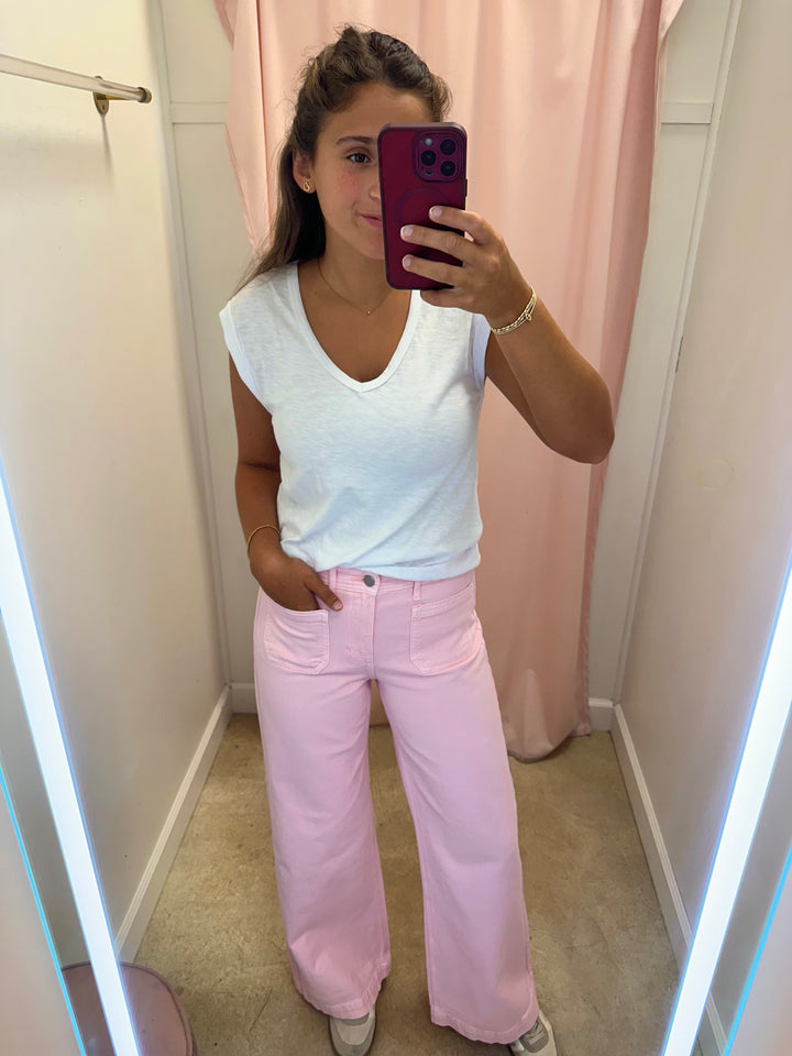 Ballet Slippers Pink Denim