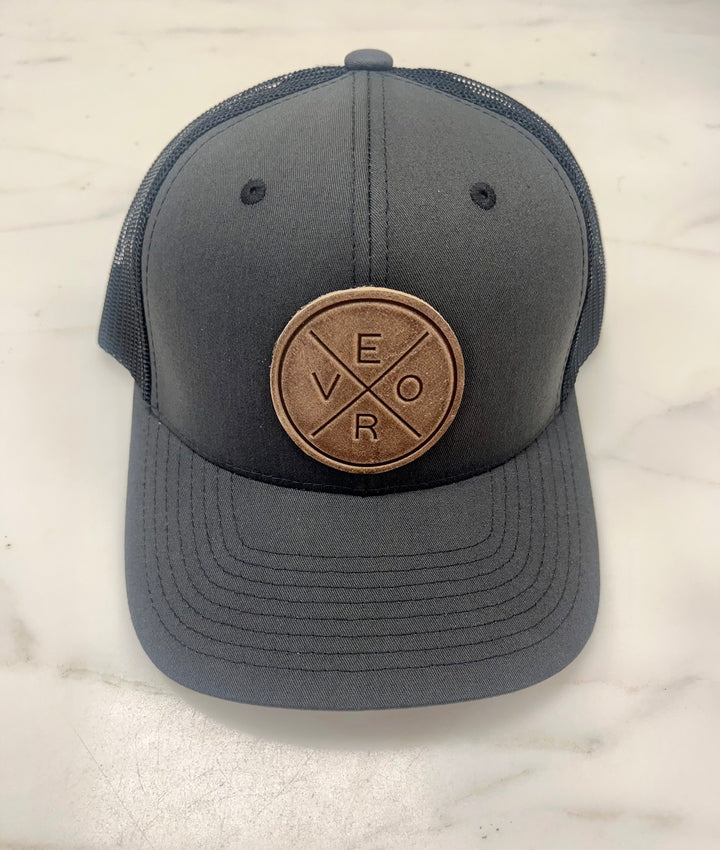 Vero Hat - Leather Patch Charcoal