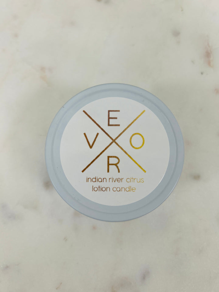 The VERO Candle Tin - Indian River Citrus Lotion Candle
