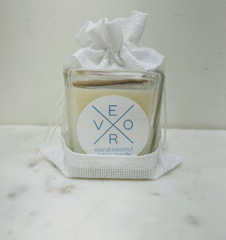 The VERO Candle Glass - Island Coconut Lotion Candle