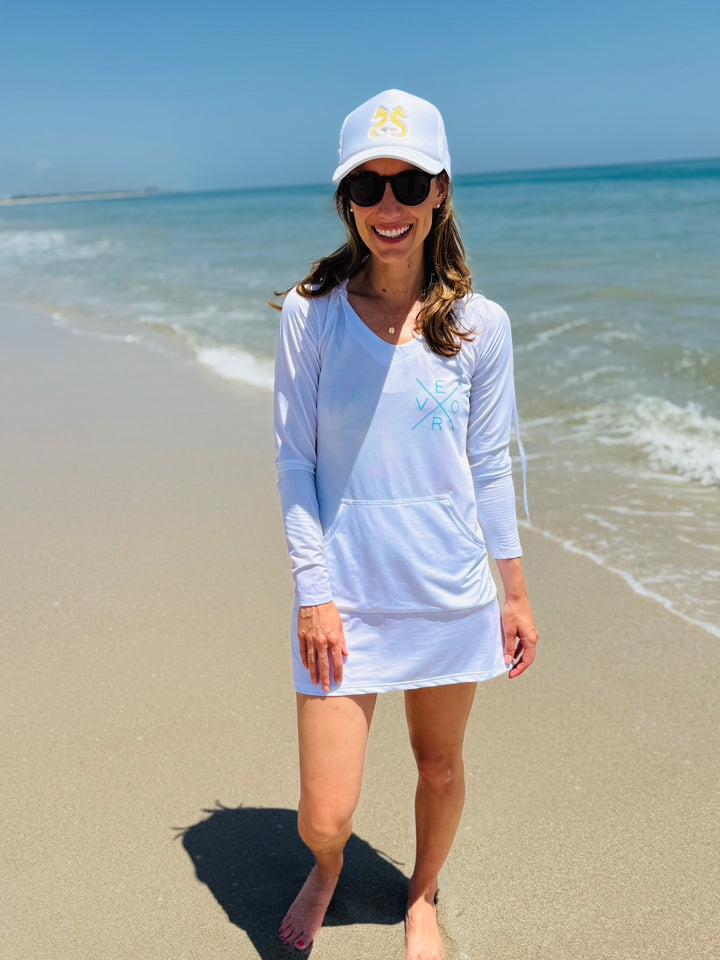 Vero UPF Hoodie Dress - Women's White