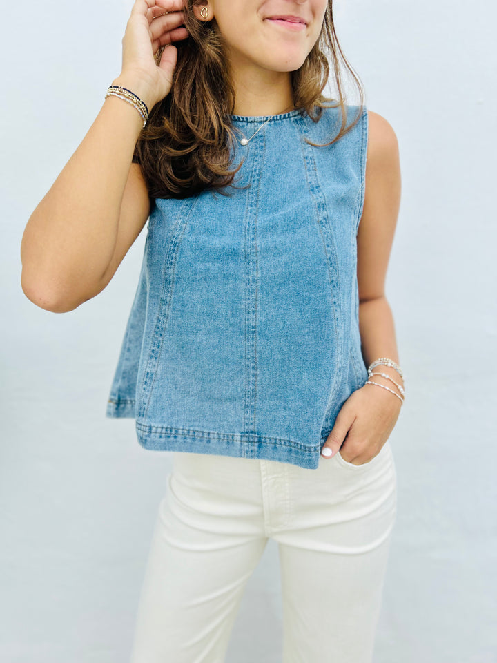 Dolly P Denim Top